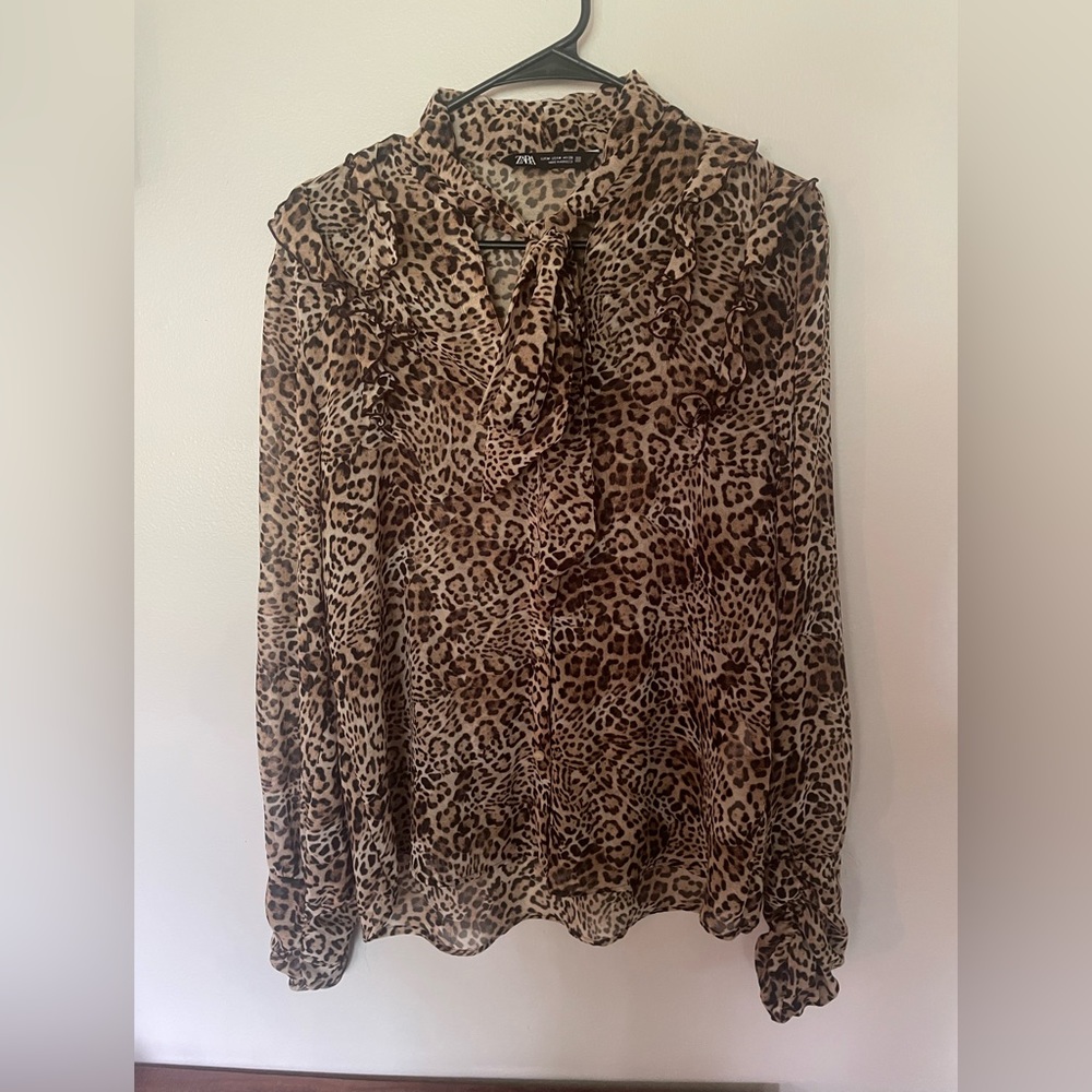 Zara Cheetah button down